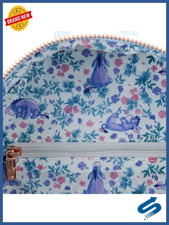 Mini Backpack Faux Leather Floral Print Adjustable Straps Daypack main image 4